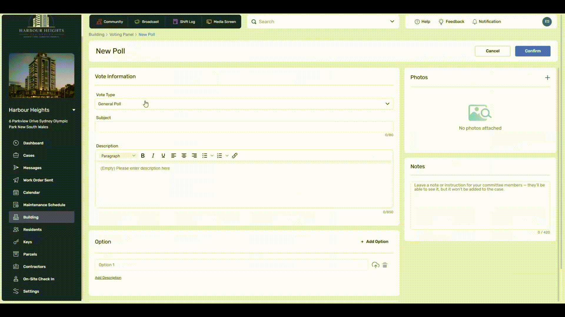 Creating a Voting Poll