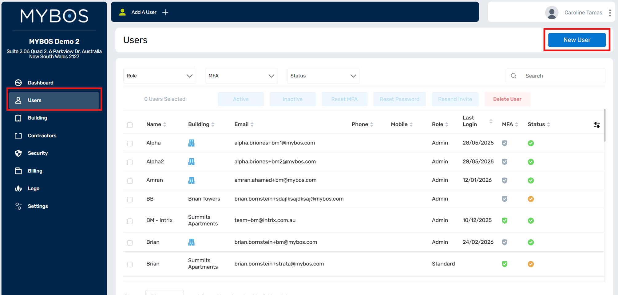 Company Portal - Managing Users